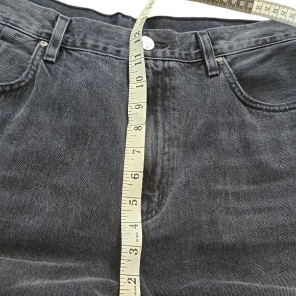 Goldsign Martin Ultra High Rise Denim Straight Leg Jeans Studio Black Sz 32‎ New - Picture 8 of 14